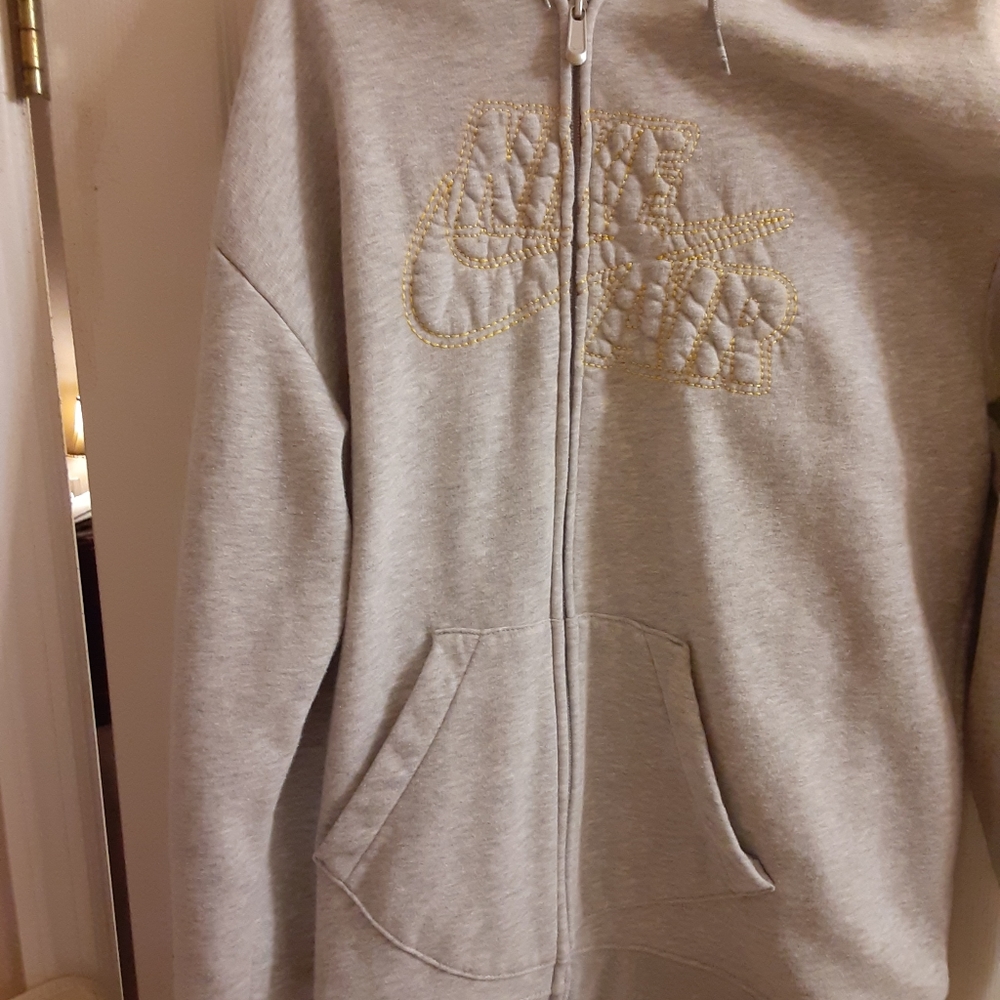 Vintage Hoodie With Embroidered Nike Air Logo Men's Size XXL Double Extra Large